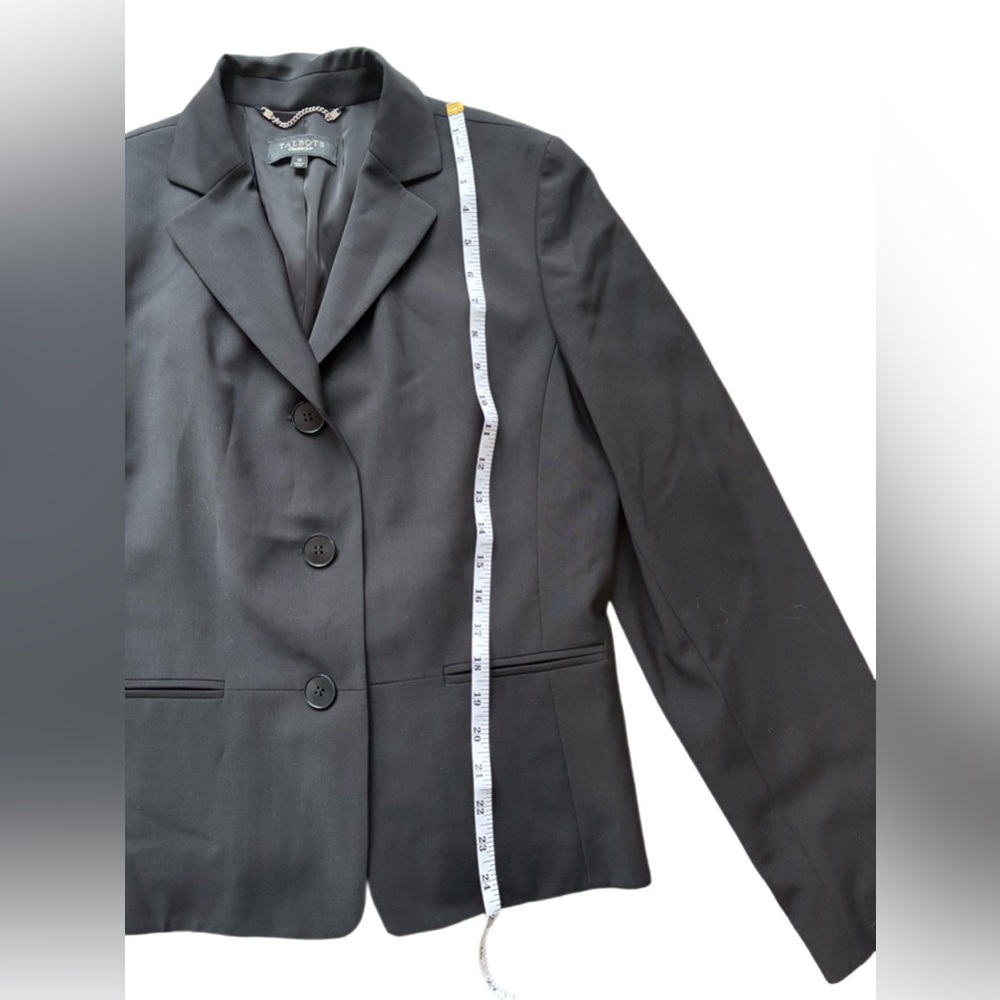 Talbots Women’s Black Tailored Blazer Size 10 - Picture 3 of 4